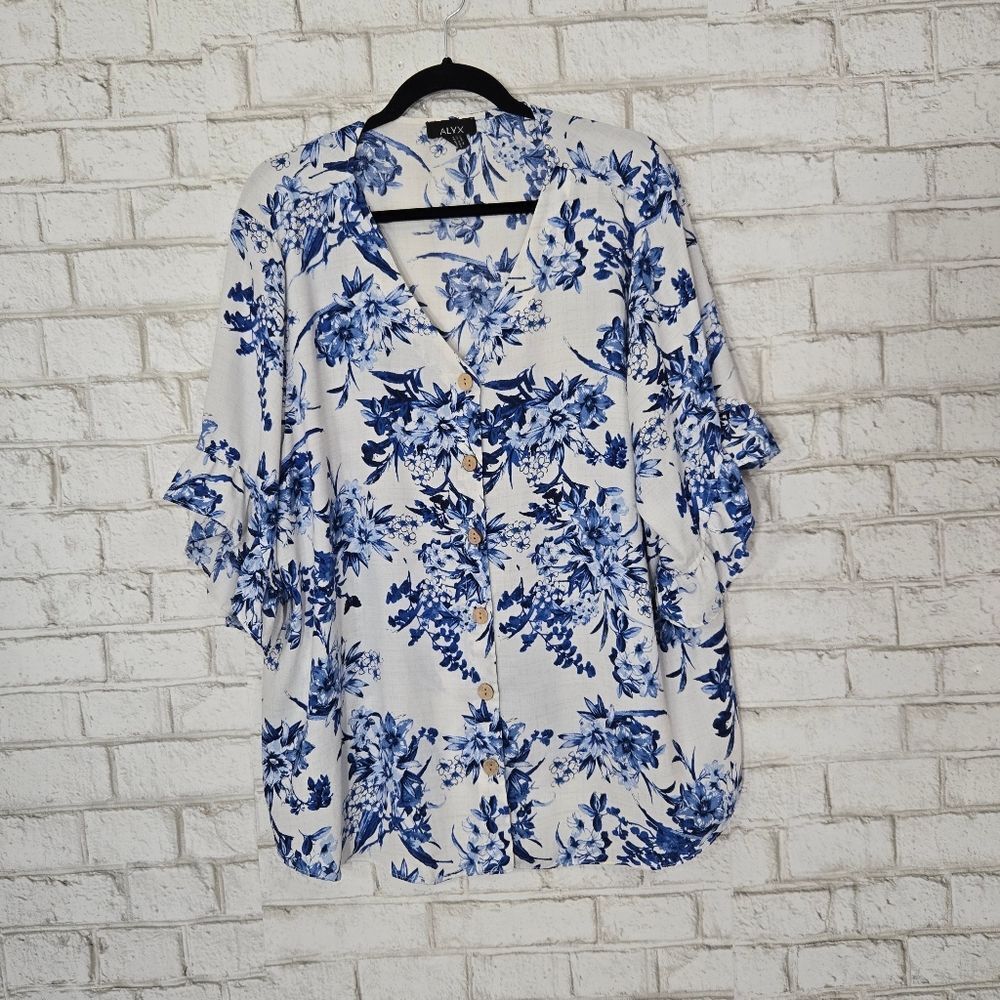 ALYX floral button down top